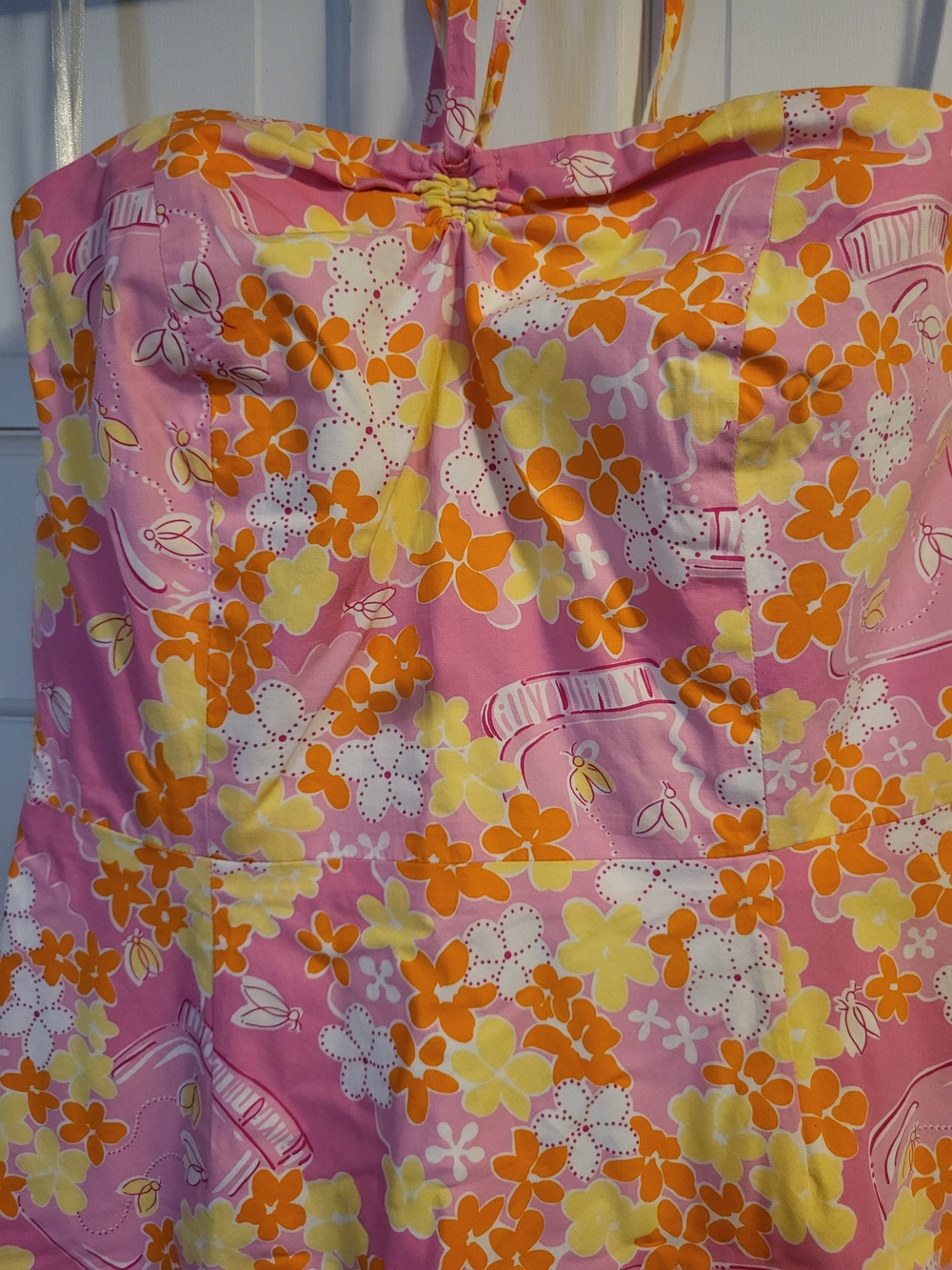 Lilly Pulitzer Pink Floral Halter Mini Dress - Picture 2 of 7